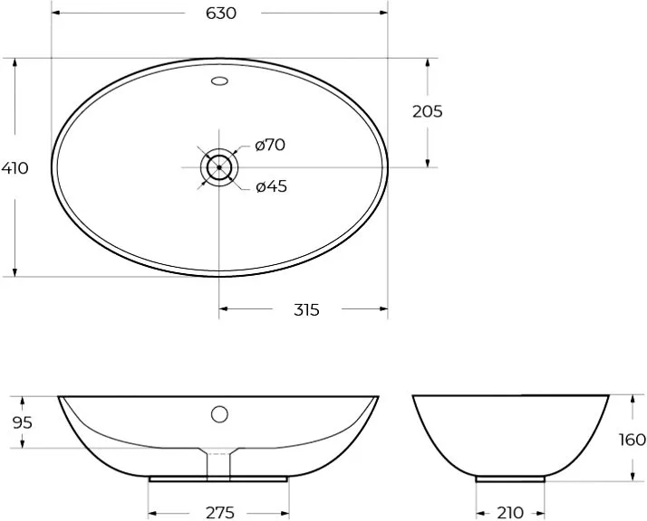 Накладная раковина BelBagno BB1104 Sancos — официальный сайт