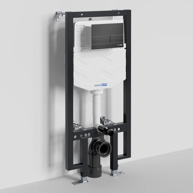 Система инсталляции для унитазов Wasserkraft Vils 56TLT.010.ME.MB04, с кнопкой смыва матовой черной Sancos — официальный сайт