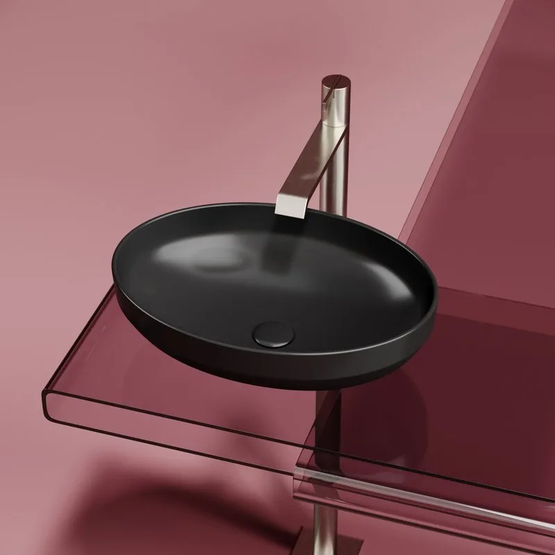 Накладная раковина Ceramicanova Element CN6056MB черная матовая Sancos — официальный сайт