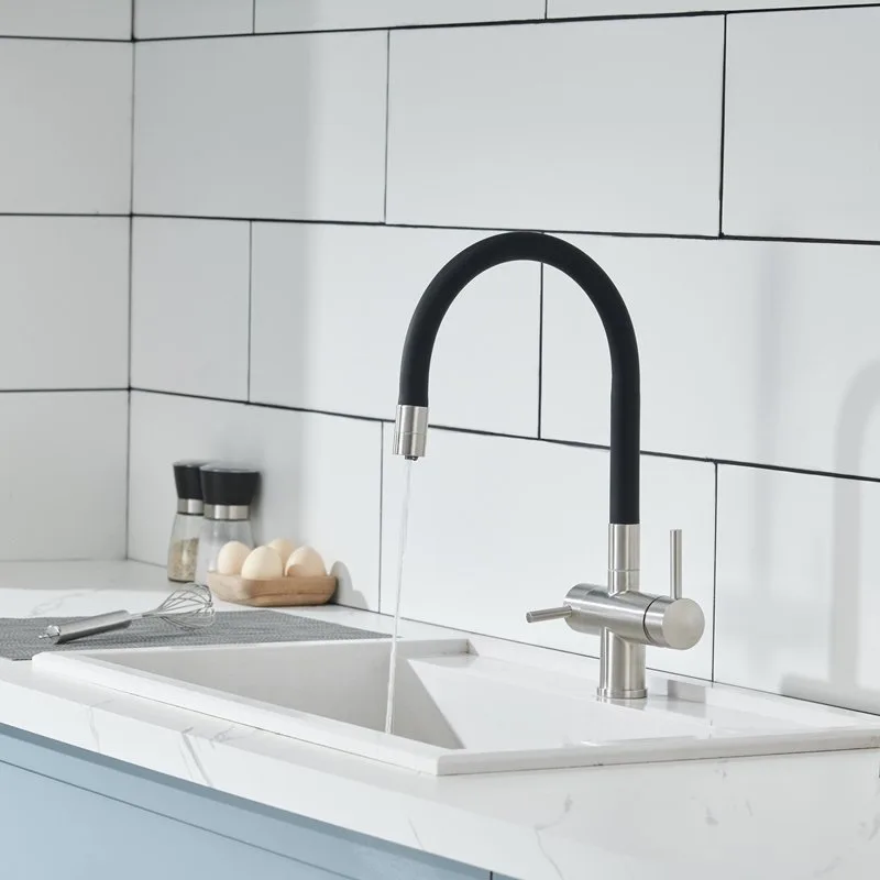 Смеситель для кухни Emar Steel ЕС - 3015 satin Sancos — официальный сайт