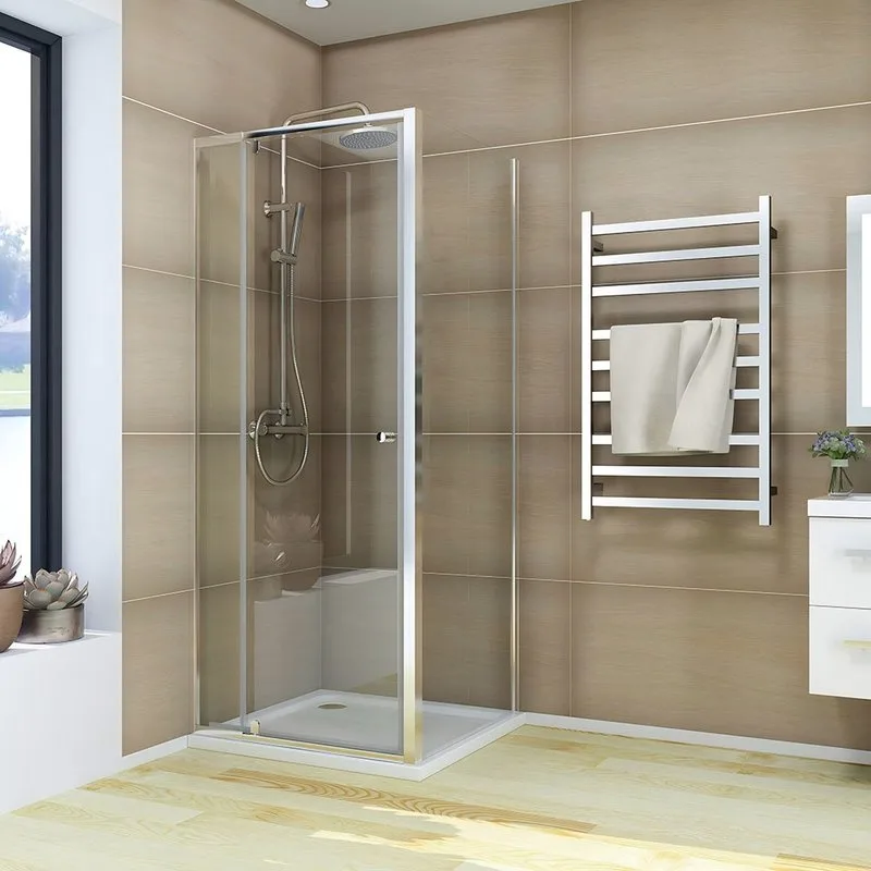 Душевой уголок Veconi Rovigo RV-026 80х100 см, профиль глянцевый хром, стекло прозрачное Sancos — официальный сайт
