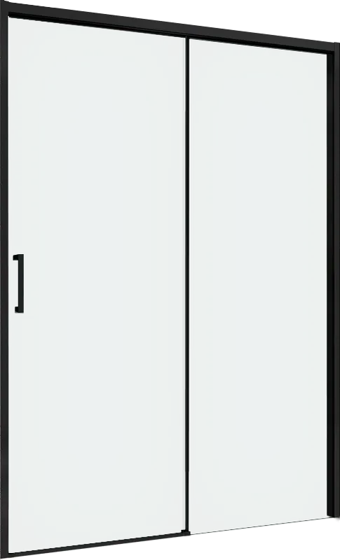 Душевая дверь в нишу Abber Komfort AG93120B 120 см, профиль черный, стекло прозрачное Sancos — официальный сайт