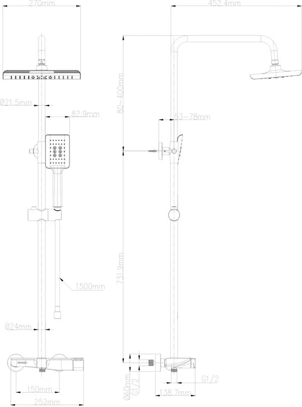 Душевая стойка Wonzon & Woghand WW-AE33110-CR, хром Sancos — официальный сайт