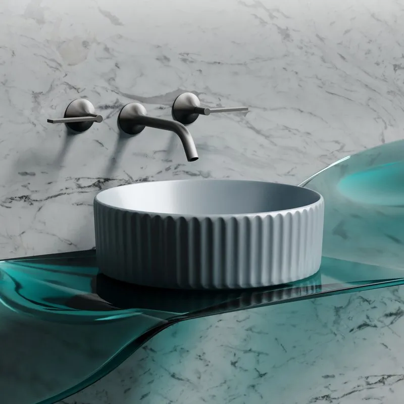 Накладная раковина Ceramicanova Element CN6057MHL серо-голубая матовая Sancos — официальный сайт