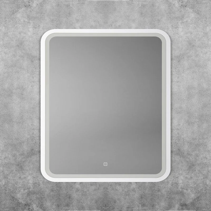 Зеркало Art&Max Genova White 60х80 белое, с LED-подсветкой, 6000К Sancos — официальный сайт