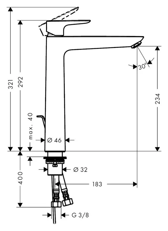 Смеситель для раковины Hansgrohe Talis E 71716000 Sancos — официальный сайт