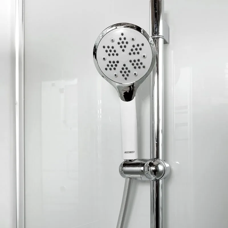 Душевая кабина DTO EM1580 80х80, LED, профиль хром, стекло матовое с узором Sancos — официальный сайт