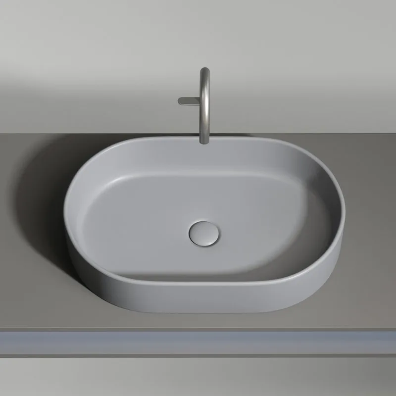 Накладная раковина Ceramicanova Element CN6048MH антрацит матовая Sancos — официальный сайт