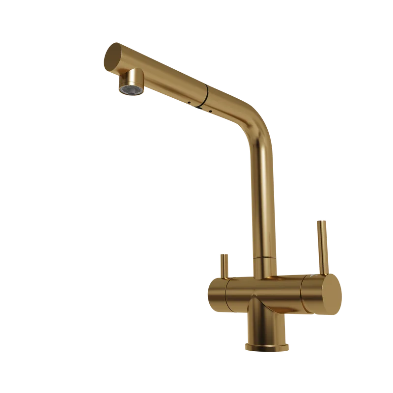 Смеситель для кухни Emar Steel ЕСВ 7017, golden Sancos — официальный сайт