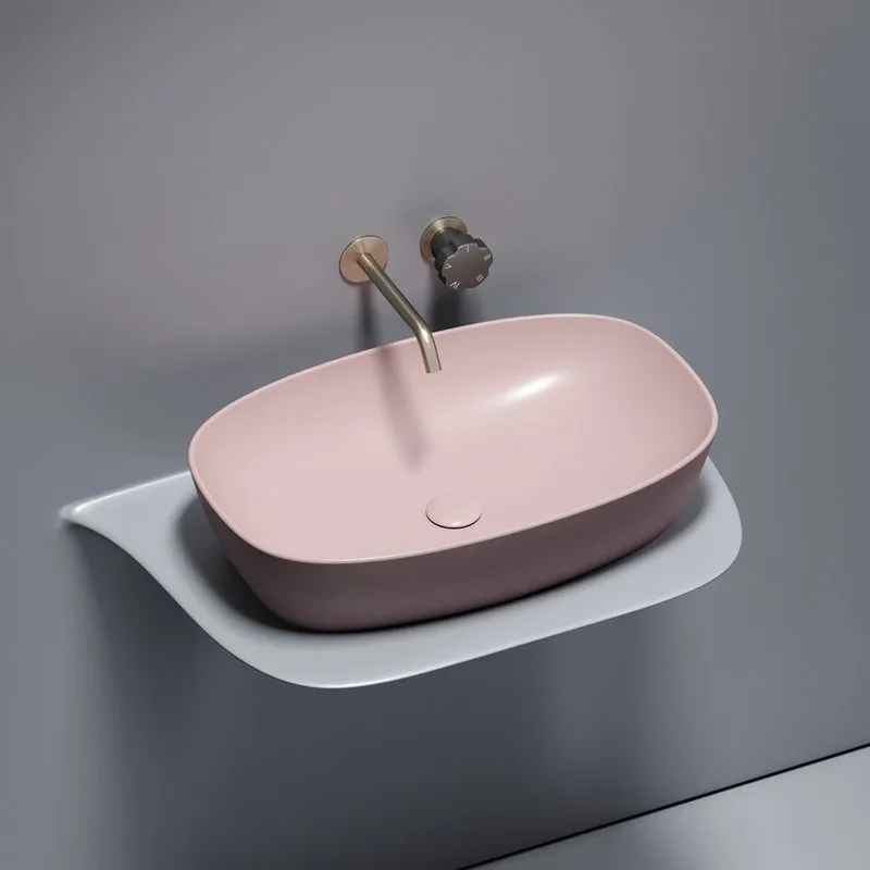 Накладная раковина Ceramicanova Element CN6049MP розовая матовая Sancos — официальный сайт