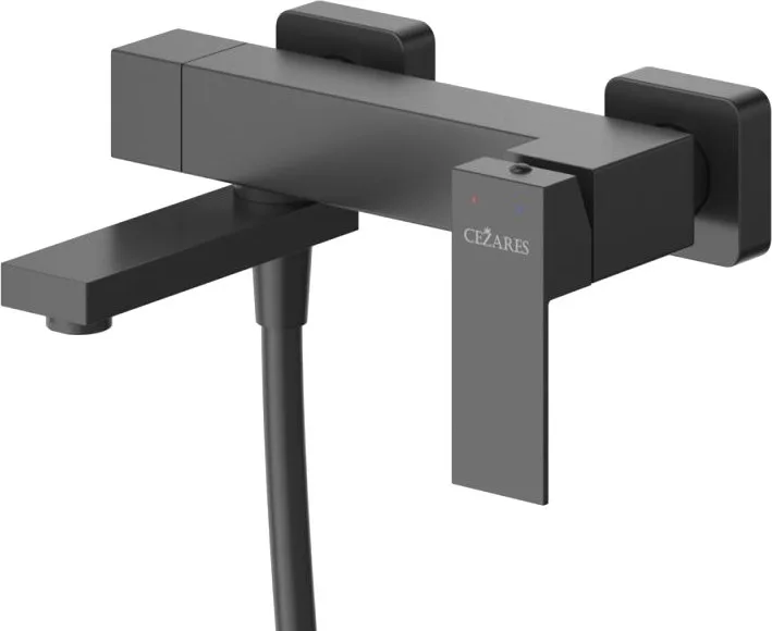 Смеситель для ванны с душем Cezares Slider SLIDER-VD-NOP, матовый черный Sancos — официальный сайт