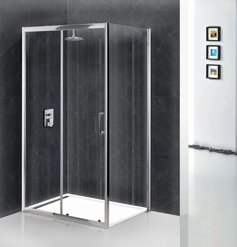 Душевой уголок BelBagno Uno 195 AH 1 100/80 C Cr профиль хром, стекло прозрачное Sancos — официальный сайт