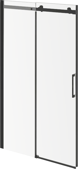 Душевая дверь в нишу KERAMA MARAZZI Cristallo CT.120.SD.BLK.M 120 см, профиль черный матовый, стекло Sancos — официальный сайт