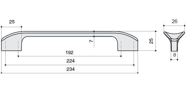 Ручка для мебели BelBagno 224-192 белый глянец Sancos — официальный сайт
