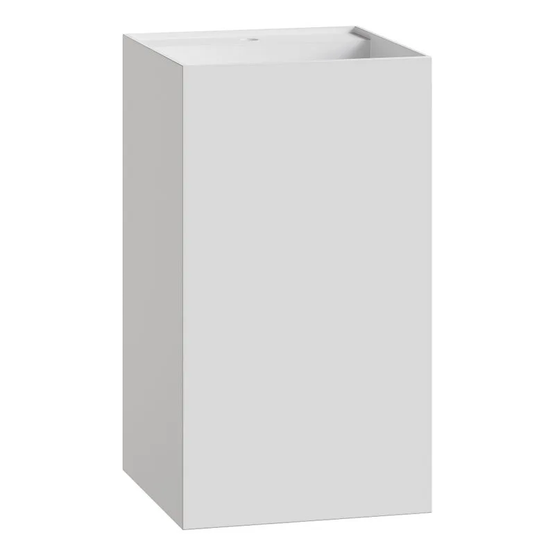 Раковина Boheme Cube 802-MW Corian 48х48х85 Matt white, напольная Sancos — официальный сайт