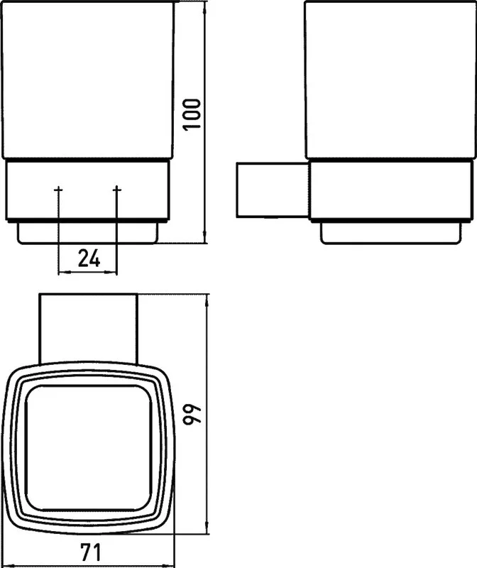 Стакан Emco Loft 0520 001 00 подвесной, хром Sancos — официальный сайт