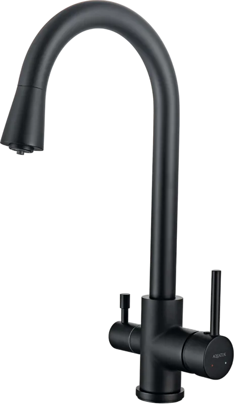 Смеситель для кухни AQUATEK AQ1085MB с краном для питьевой воды, матовый черный Sancos — официальный сайт