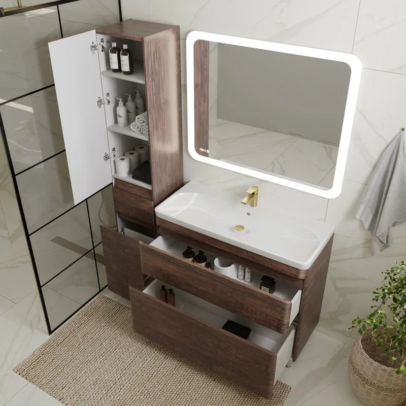 Тумба под раковину без столешницы Style Line Атлантика 100 Люкс Plus, напольная, старое дерево
