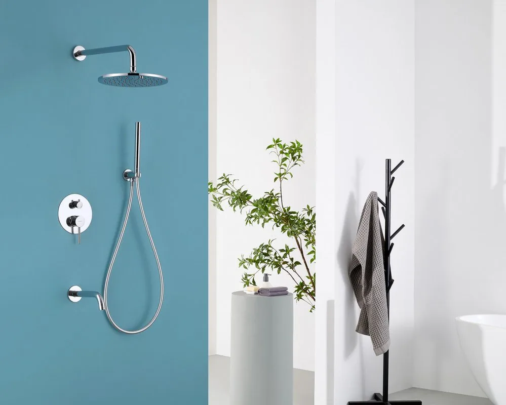 Душевой комплект Abber Wasser Kreis AF8117 С ВНУТРЕННЕЙ ЧАСТЬЮ, хром Sancos — официальный сайт