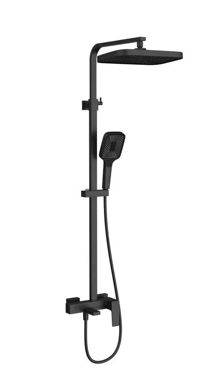 Душевая стойка Vincea Cube VSFS-4C12MB, матовый черный Sancos — официальный сайт