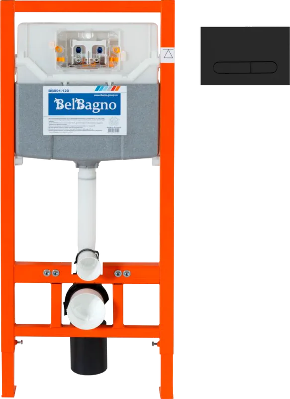 Инсталляция BelBagno BB001-120 + Кнопка Prospero BB007-PR-NERO.M черный матовый Sancos — официальный сайт