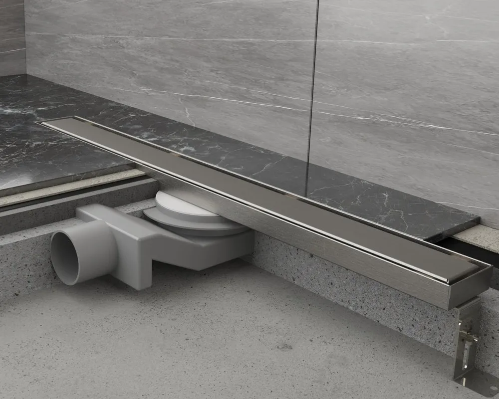 Душевой трап (лоток) Plumberia Selection PSL Linear 90 см, нержавеющая сталь матовая Sancos — официальный сайт