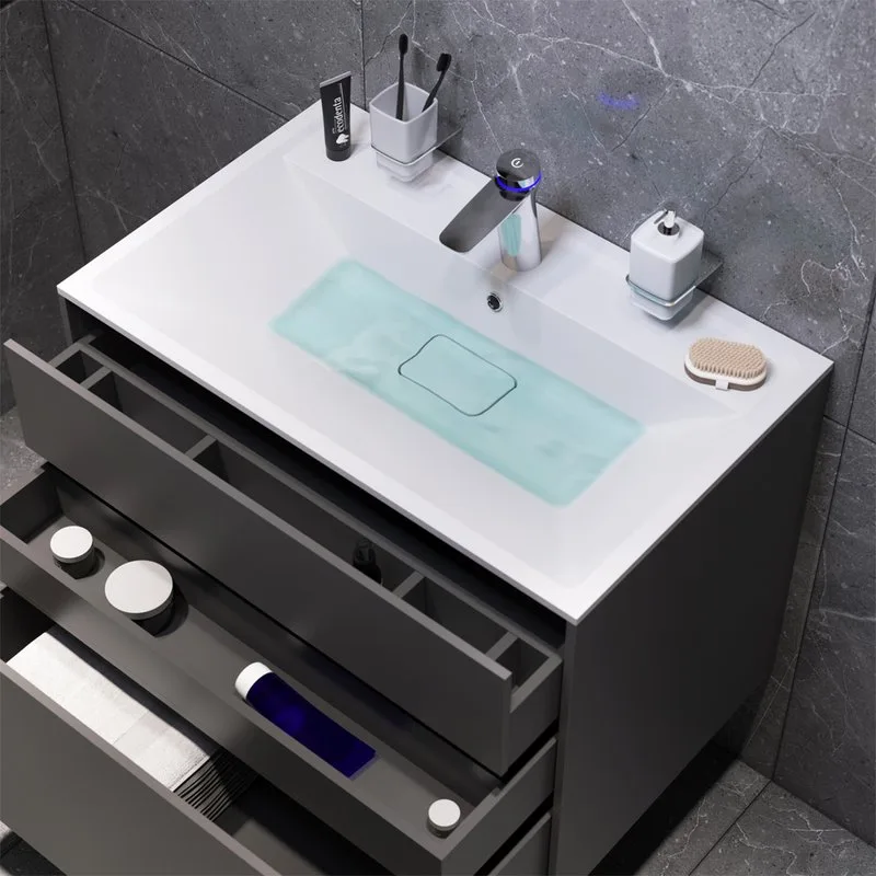 Тумба под раковину без столешницы AM.PM Inspire V2.0 80 графит матовый Sancos — официальный сайт
