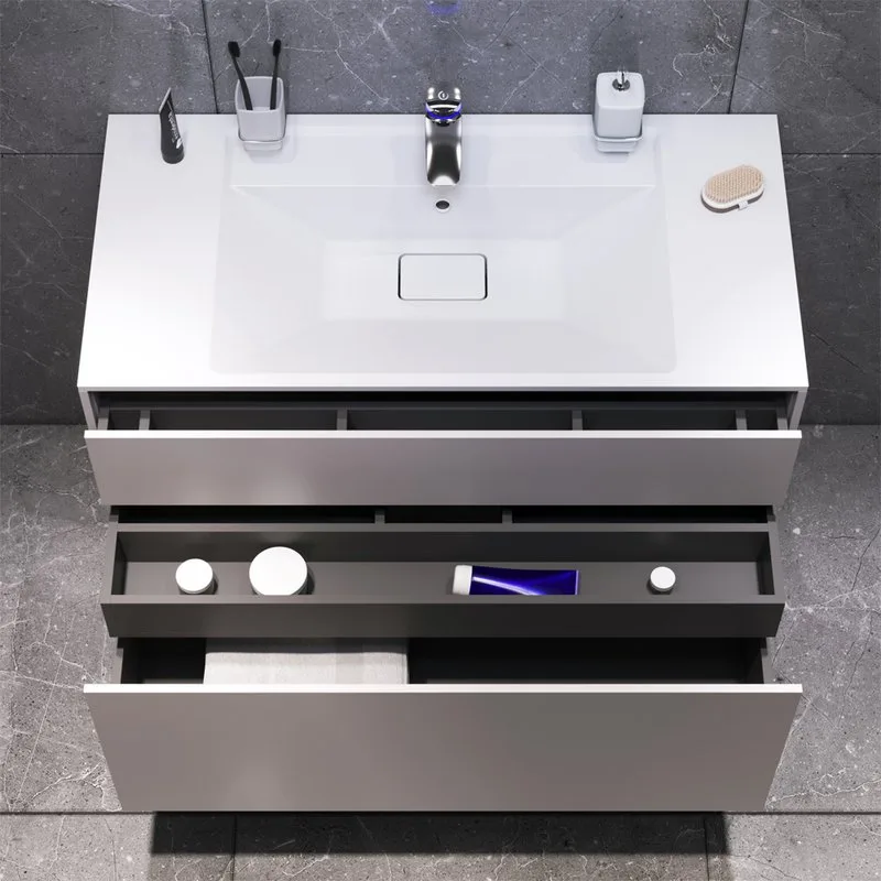 Тумба под раковину без столешницы AM.PM Inspire V2.0 100 элегантный серый Sancos — официальный сайт
