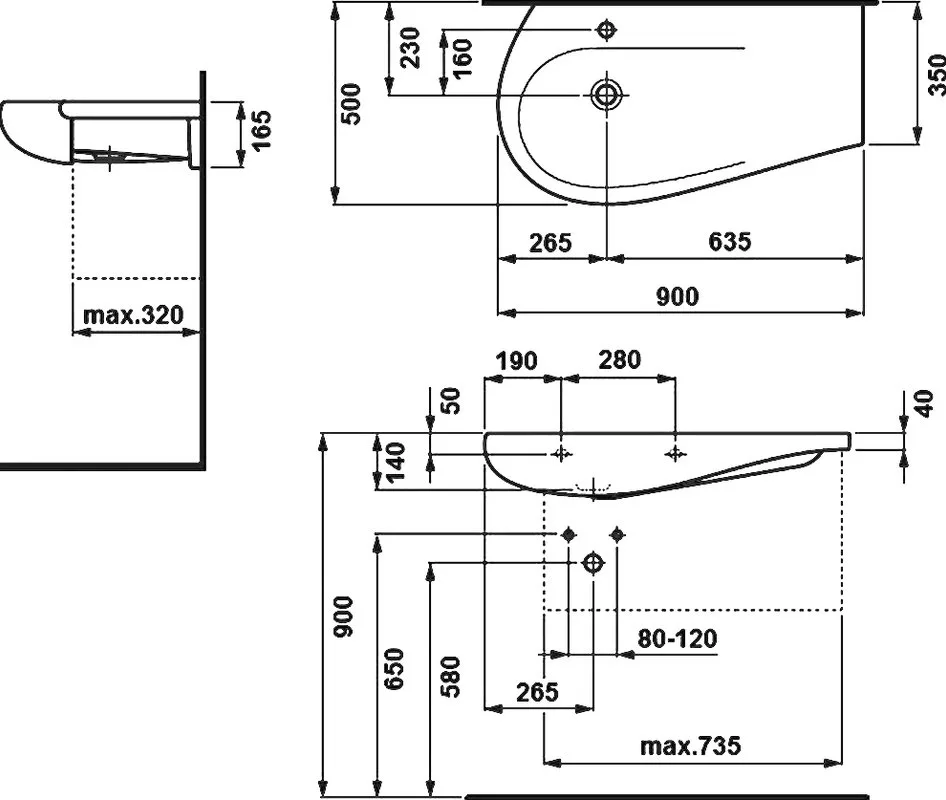 Мебельная раковина Laufen Alessi 8.1497.5.400.104.1 Sancos — официальный сайт