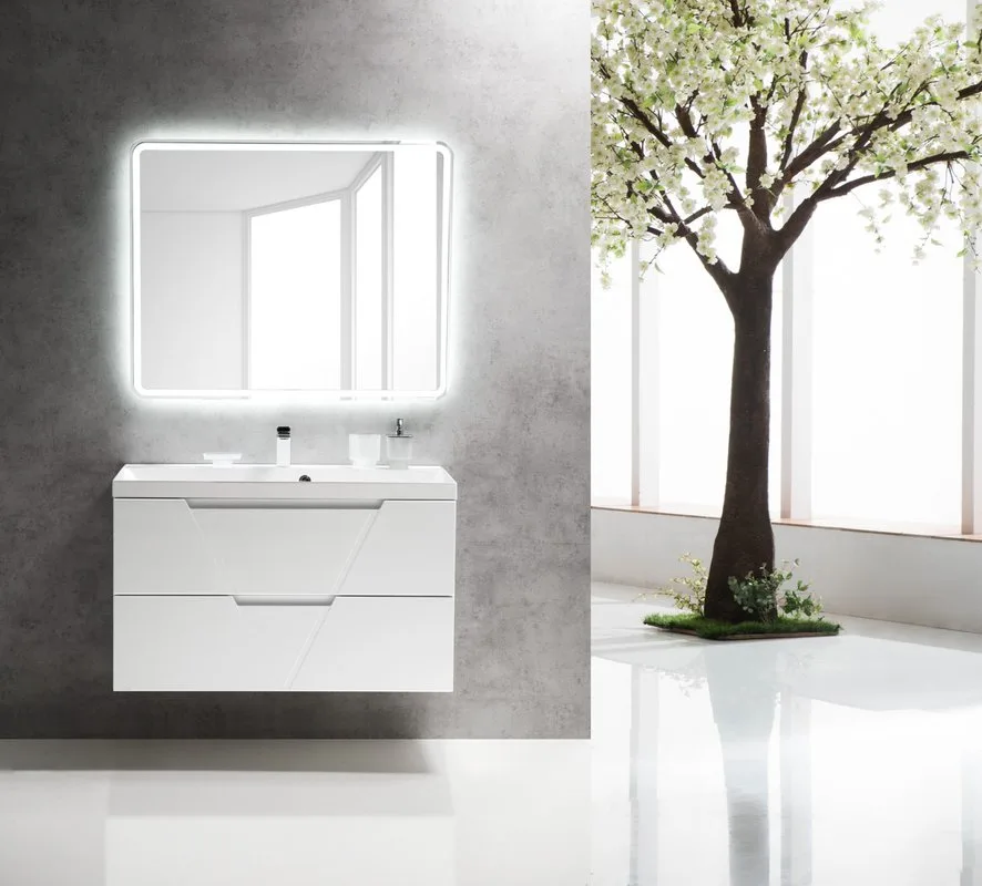 Тумба под раковину без столешницы BelBagno Vittoria 100 подвесная, bianco lucido Sancos — официальный сайт