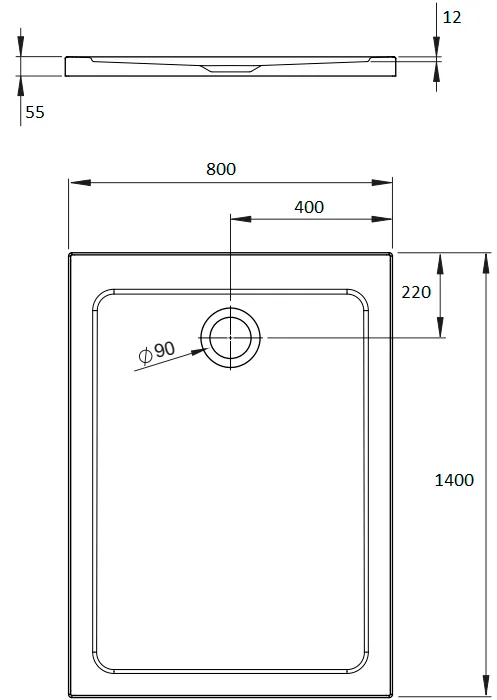 Поддон для душа Radaway Doros F 140x80 Sancos — официальный сайт