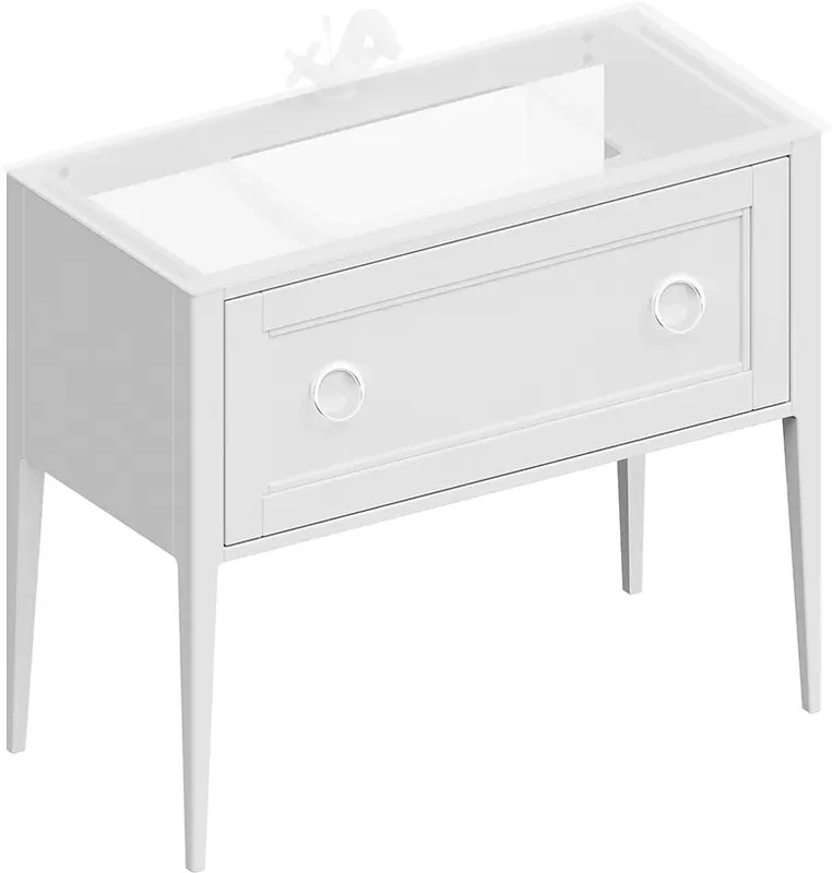 Тумба под раковину без столешницы KERAMA MARAZZI Plaza Classic Neo 100 белая матовая Sancos — официальный сайт