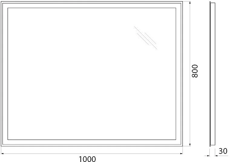 Зеркало BelBagno SPC-GRT-1000-800-LED-BTN Sancos — официальный сайт