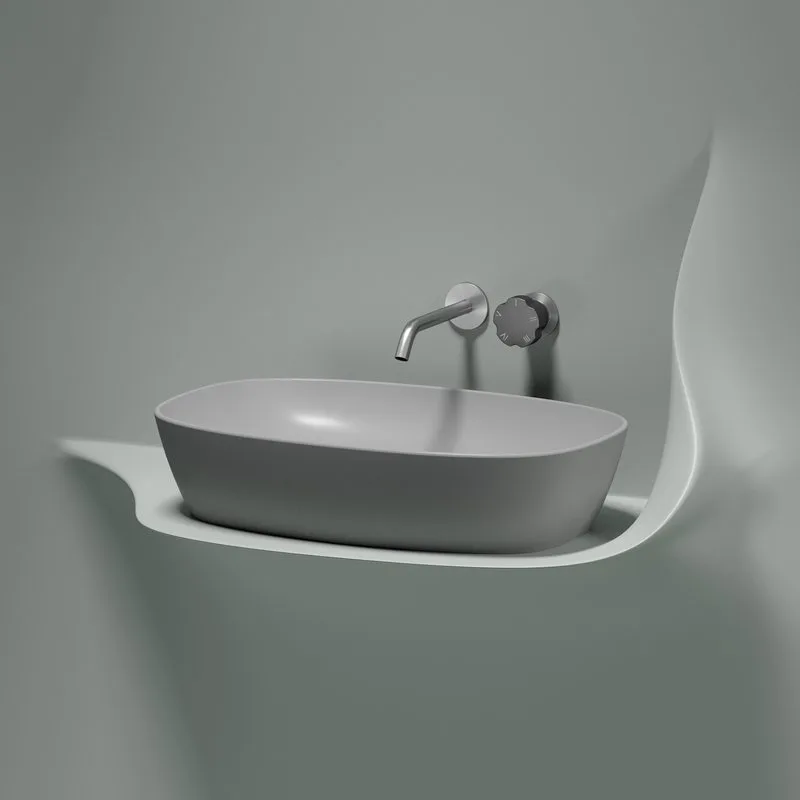 Накладная раковина Ceramicanova Element CN6049MSG серая матовая Sancos — официальный сайт