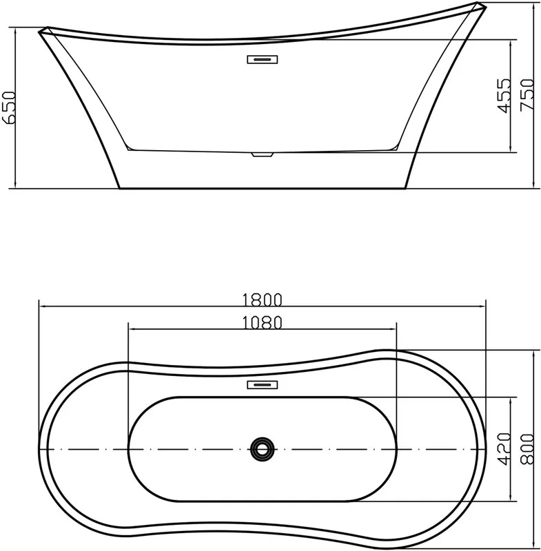 Акриловая ванна Swedbe Vita 8834 180x80 см, правая, отдельностоящая, белая, овальная, с каркасом, со Sancos — официальный сайт