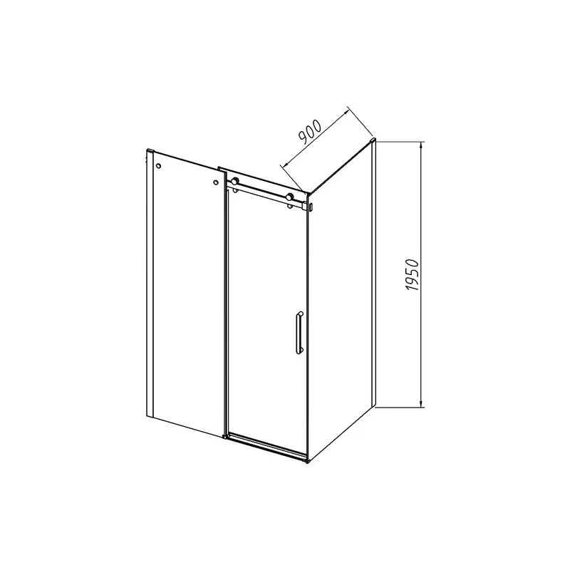 Душевой уголок Vincea Como-N VSR-4CN9016CL 160х90, профиль хром, стекло прозрачное Sancos — официальный сайт