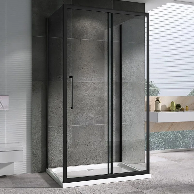 Душевой уголок Abber Schwarzer Diamant AG30120BH-S100B-S100B 120х100, профиль черный, стекло прозрач Sancos — официальный сайт