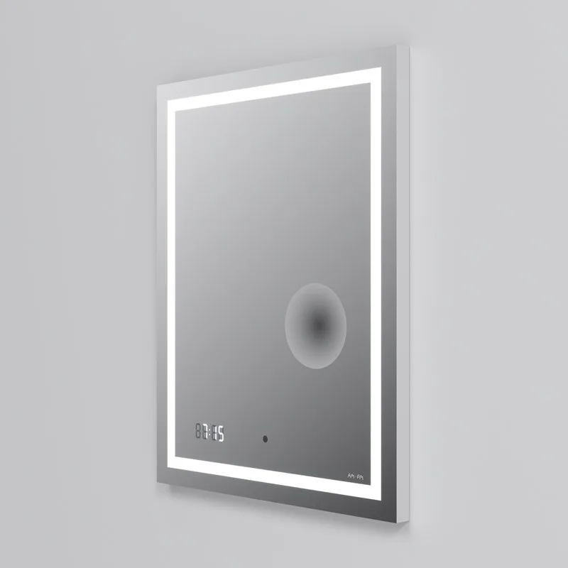 Зеркало AM.PM Gem 55 с LED-подсветкой, часами и косметическим зеркалом Sancos — официальный сайт