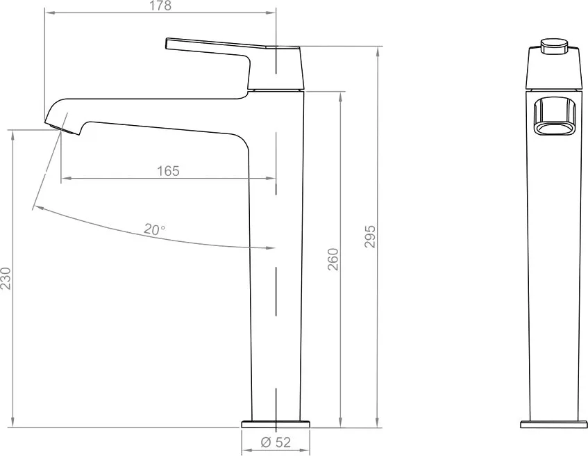 Смеситель для раковины RGW Shower Panels SP-311 хром Sancos — официальный сайт