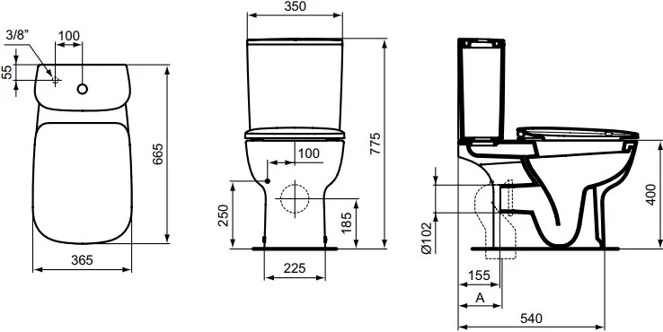 Унитаз-компакт напольный Ideal Standard Esedra T283401 Sancos — официальный сайт