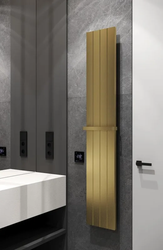 Полотенцесушитель электрический Boheme Flat 725-MG 150х25, золото матовый Sancos — официальный сайт