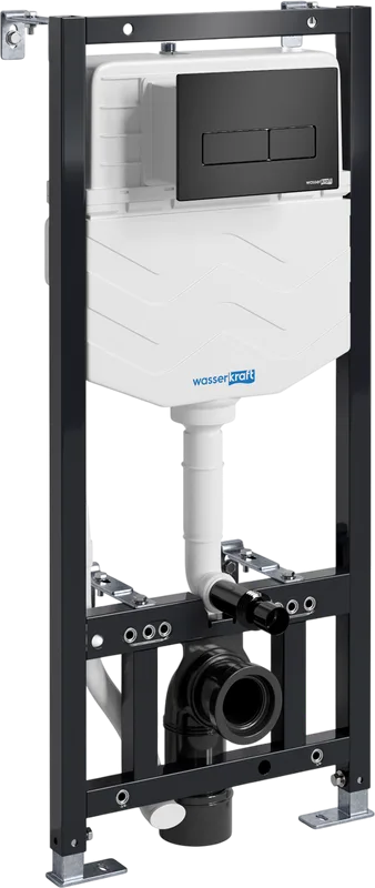 Система инсталляции для унитазов Wasserkraft Aller 10TLT.010.ME.MB03, с кнопкой смыва матовой черной Sancos — официальный сайт