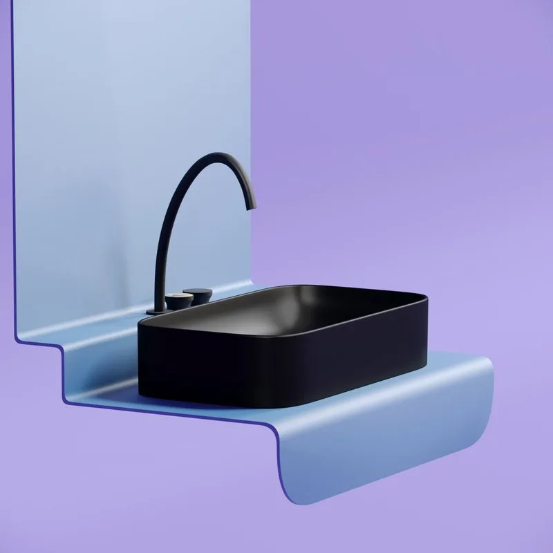 Накладная раковина Ceramicanova Element CN6054MB черная матовая Sancos — официальный сайт