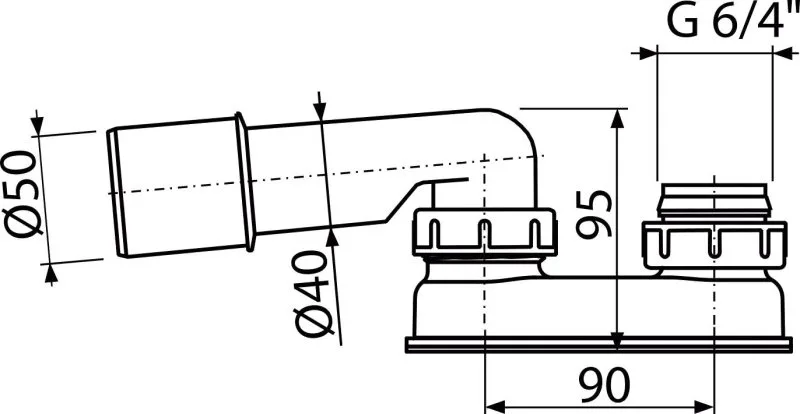 Сифон для ванны AlcaPlast A53-DN50 Sancos — официальный сайт