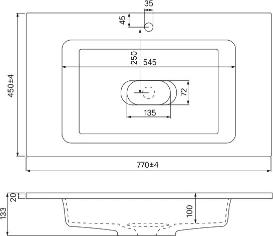Мебельная раковина IDDIS Wash Basin 450 80 Sancos — официальный сайт