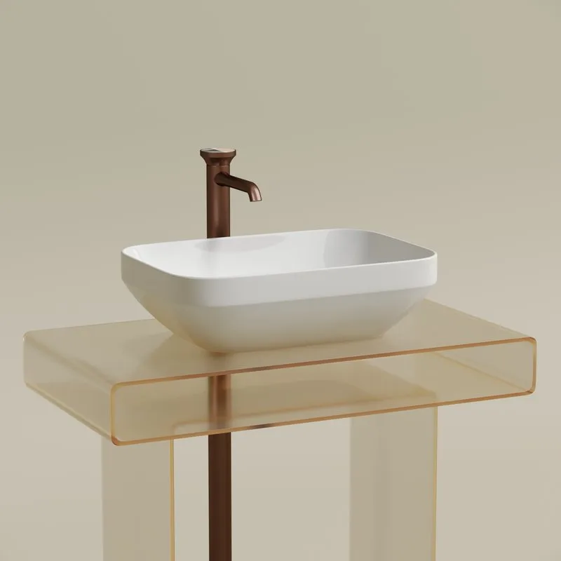 Накладная раковина Ceramicanova Element CN6055 белая глянцевая Sancos — официальный сайт