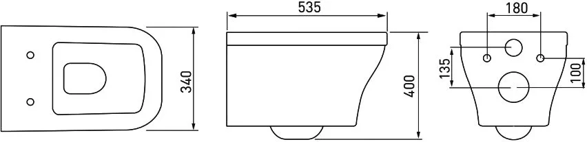 Унитаз подвесной Berges Strati Rimless 082132 Sancos — официальный сайт