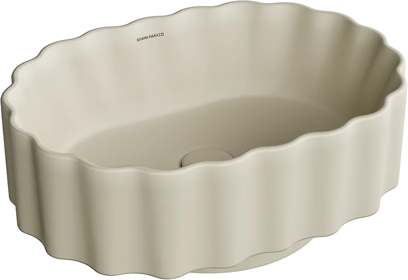 Накладная раковина KERAMA MARAZZI Conchiglia 50 песочная матовая Sancos — официальный сайт