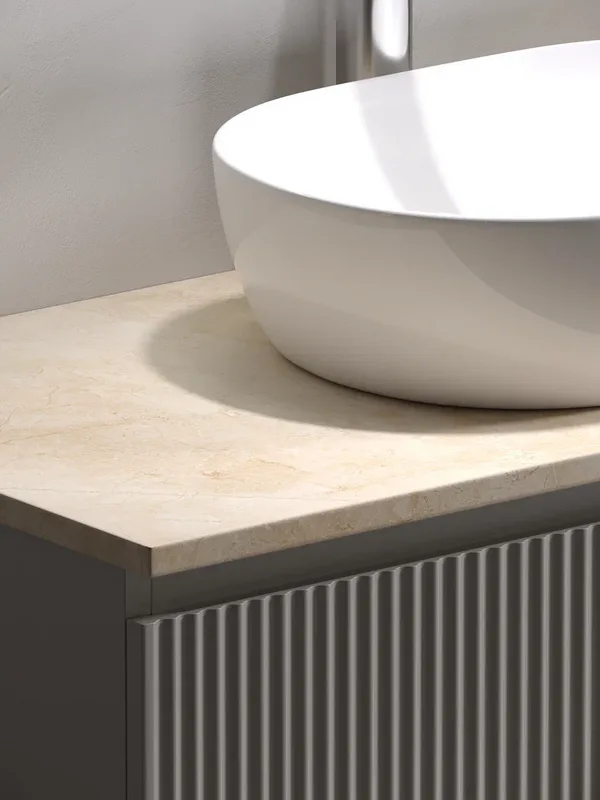 Тумба с раковиной Sancos Snob R 100 см, beige soft, столешница бежевая, раковина CN5010 Sancos — официальный сайт