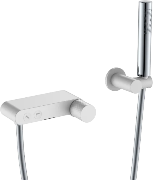 Смеситель для ванны с душем Boheme Stick 123-WCR, white diamond chrome Sancos — официальный сайт